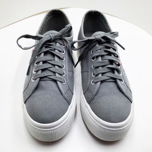 {Superga} Platform Grey Sage Sneaker